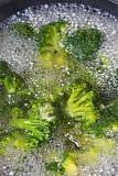 Boiling Broccoli in a pan