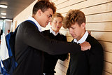 Teenage Boy Being Bullied At School