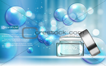 Design Cosmetics Product  Template for Ads or Magazine Background. 3D Realistic Vector Iillustration