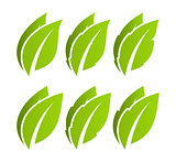 Green leaf set. Eco