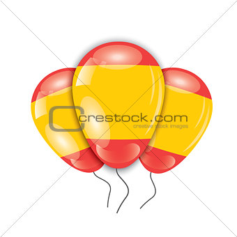 Ballons with Spain flag