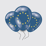 Balloons with European Union flag