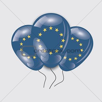 Balloons with European Union flag