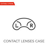 Contact Lenses Case Vector Icon