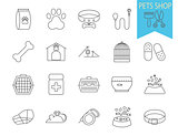 Pets shop icons