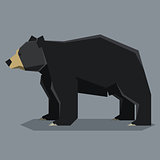 Flat polygonal American bleck Bear