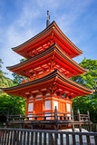 Pagoda at the kiyomizu-dera temple, Kyoto, Japan