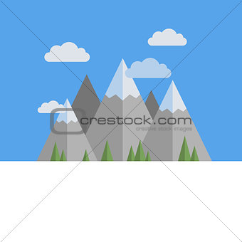 Mountains flat design
