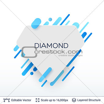 White badge diamond sticker.