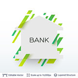 White badge bank storage sticker.