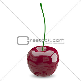 3D Illustration of a Ripe Cherry