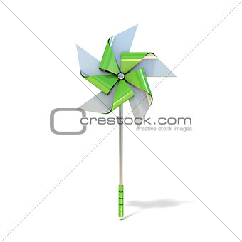 Pinwheel toy, five sided. 3D
