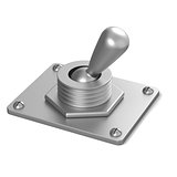Metal toggle switch. 3D