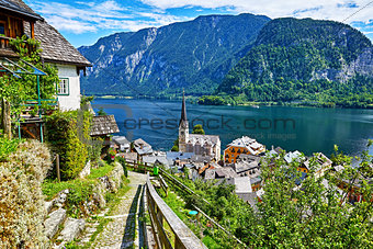 Hallstatt Austria vintage architecture and old houses