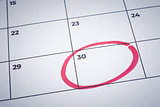 Mark end of month, notification calendar reminder.