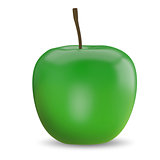 3D Illustration of a Green Apple