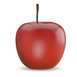 3D Illustration of a Red Apple