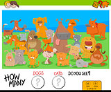 counting dogs and cats educational game for kids