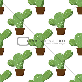 Seamless of green cactus