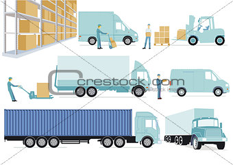 Delivery, storehouse, freight, transportation