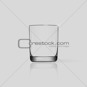 empty glass cup isolated vector