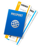 Travel documents passport and ticket