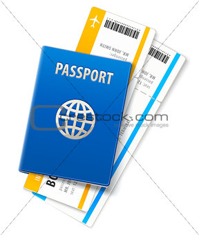 Travel documents passport and ticket