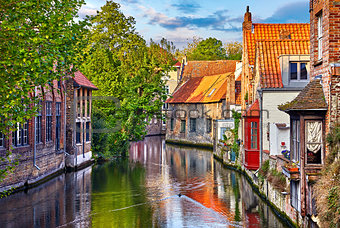 Bruges Belgium medieval ancient houses