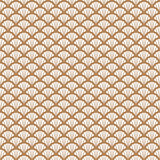 Art deco gold and white fish scale geometric style pattern.