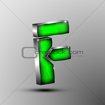 The vector 3d letter