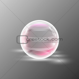 Empty transparent sphere