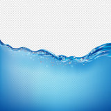 Beautiful Blue Water Wave Transparent Background