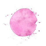 Pink round watercolor vector texture 