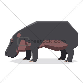 Flat geometric Hippopotamus2