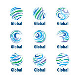 vector logo globe