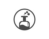 Chemical bottle vector icon for science laboratory