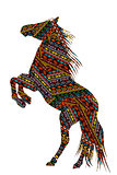Ethnic motifs patterned  bucking horse