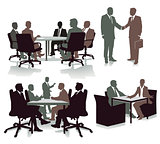 Consulting in the office, illustration