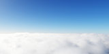 Blue sky clouds 3D render