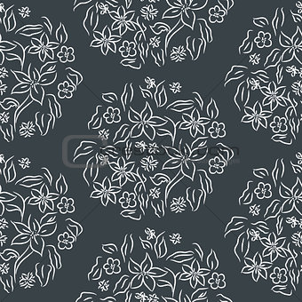 Seamless vector pattern floral print.