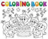 Coloring book kids party topic 1