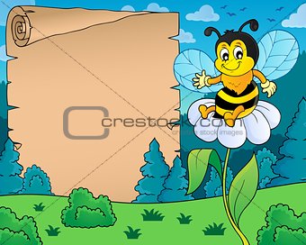 Parchment with happy bee theme 4