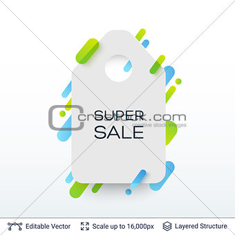 White badge Super Sale sticker.