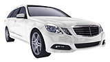 Large white family business car with a sporty and at the same time comfortable handling. 3d rendering.