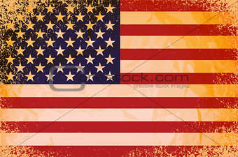 vector grunge flag of the united states of america