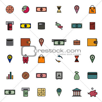Financial icons, vector illustration.