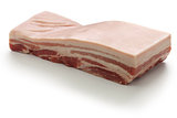 raw pork belly with rind