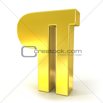 Pilcrow 3D golden sign