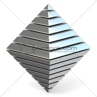 Steel octahedron 3D