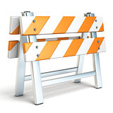 Under construction barrier side view 3D